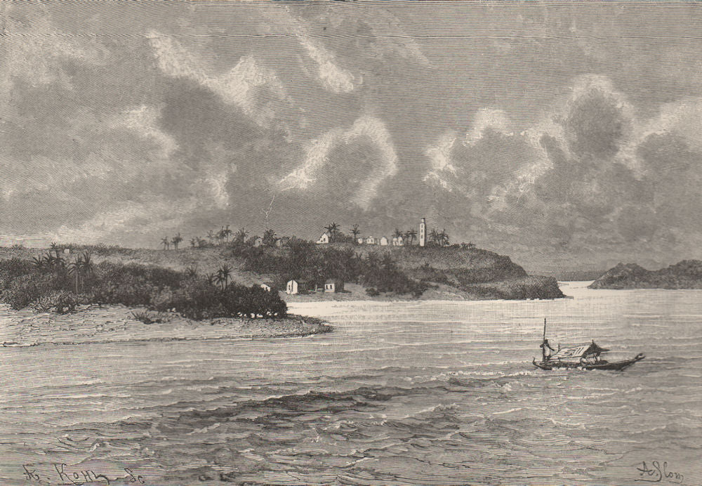 Cape Palmas. Liberia 1885 old antique vintage print picture